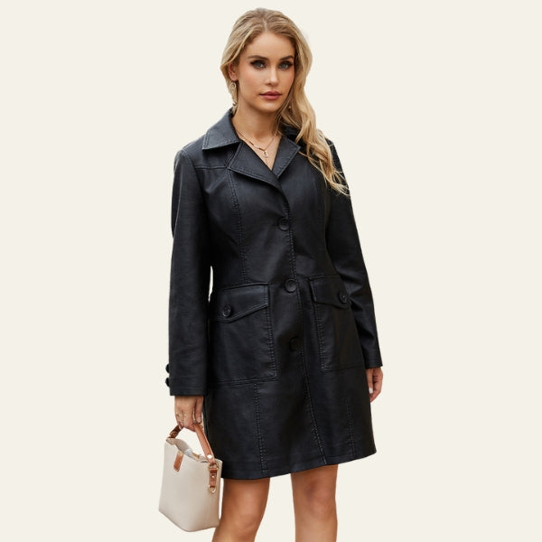 The Milan Leather Trench Coat
