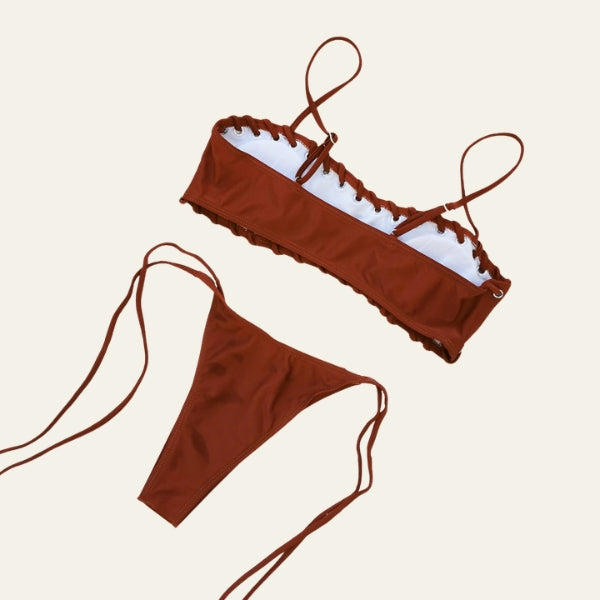 The Riviera Grommet-Detail Bikini Set