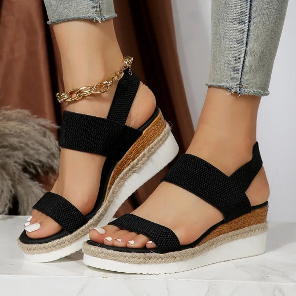 The Riviera Elastic-Strap Espadrille Sandals