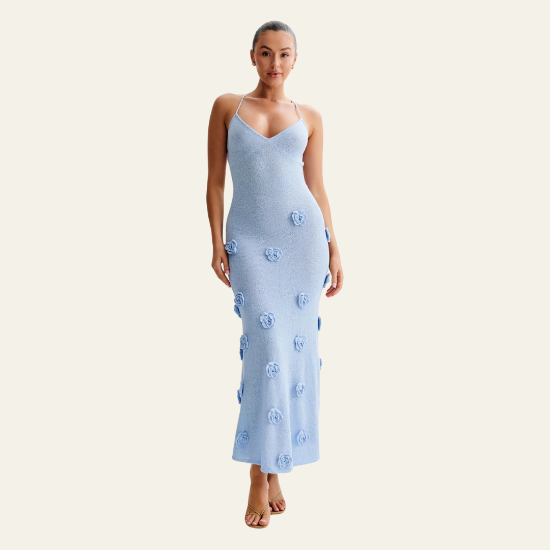 The Geneva Floral Knit Maxi Dress