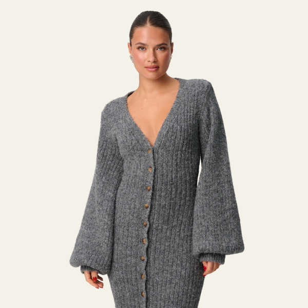 The Oslo Knit Cardigan Knit Maxi Dress