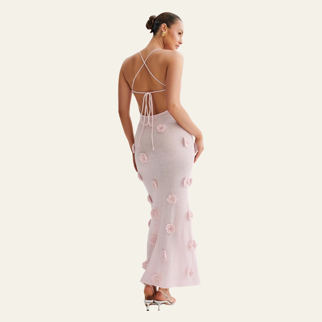 The Geneva Floral Knit Maxi Dress