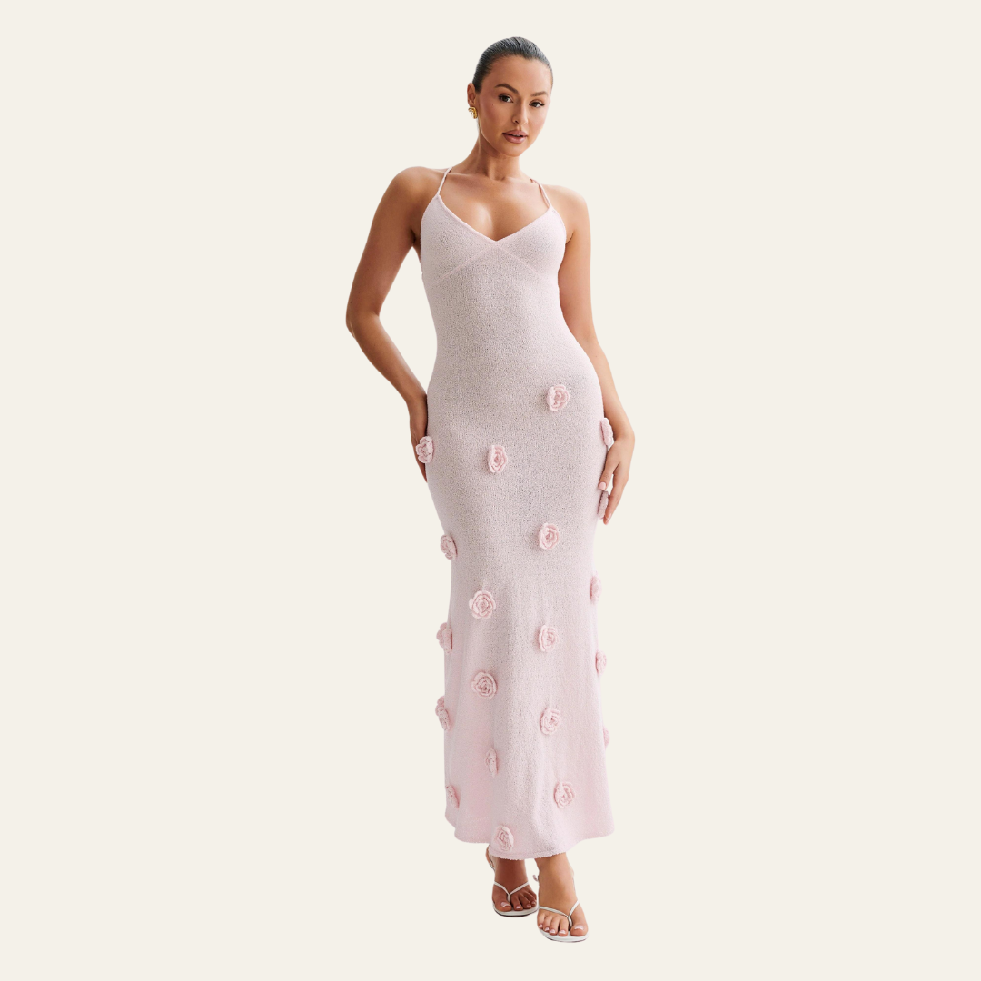 The Geneva Floral Knit Maxi Dress