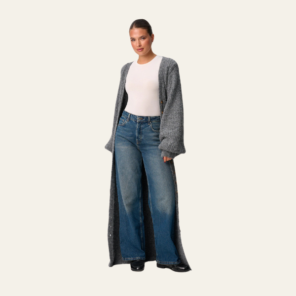 The Oslo Knit Cardigan Knit Maxi Dress