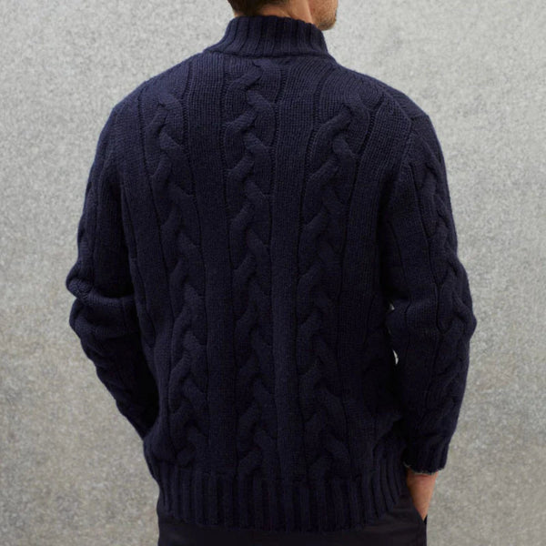 The Alveston Cable Zip Knit Sweater
