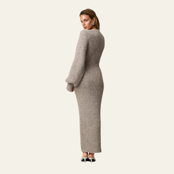 The Oslo Knit Cardigan Knit Maxi Dress