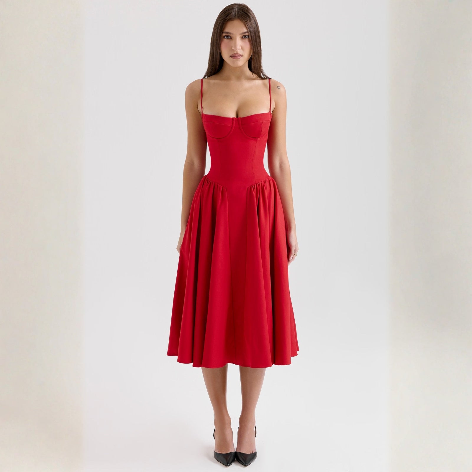 The Sorrento Bustier Pleated Dress