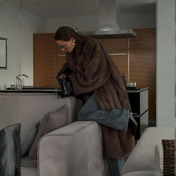 The Aspen Plush Faux-Fur Longline Coat