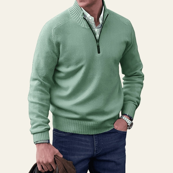 The Hudson Half-Zip Knit Sweater