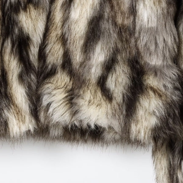 The Aspen Plush Faux-Fur Cropped Jacket