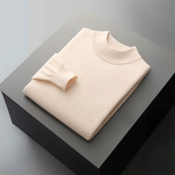 The Geneva Merino Wool Mock Neck Sweater