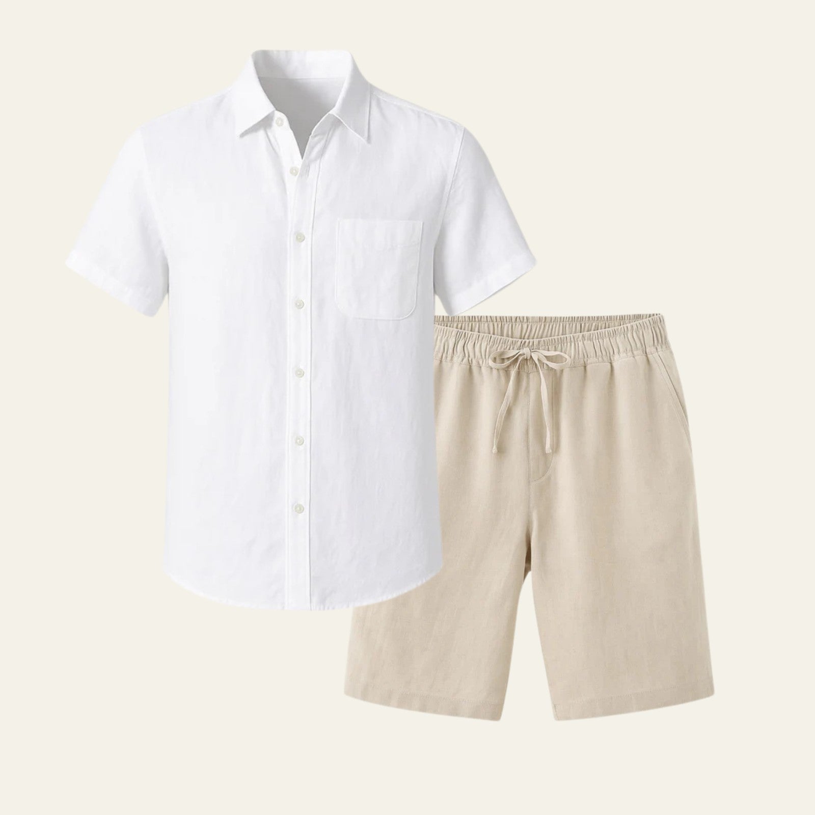 The Riviera Linen Set Beige