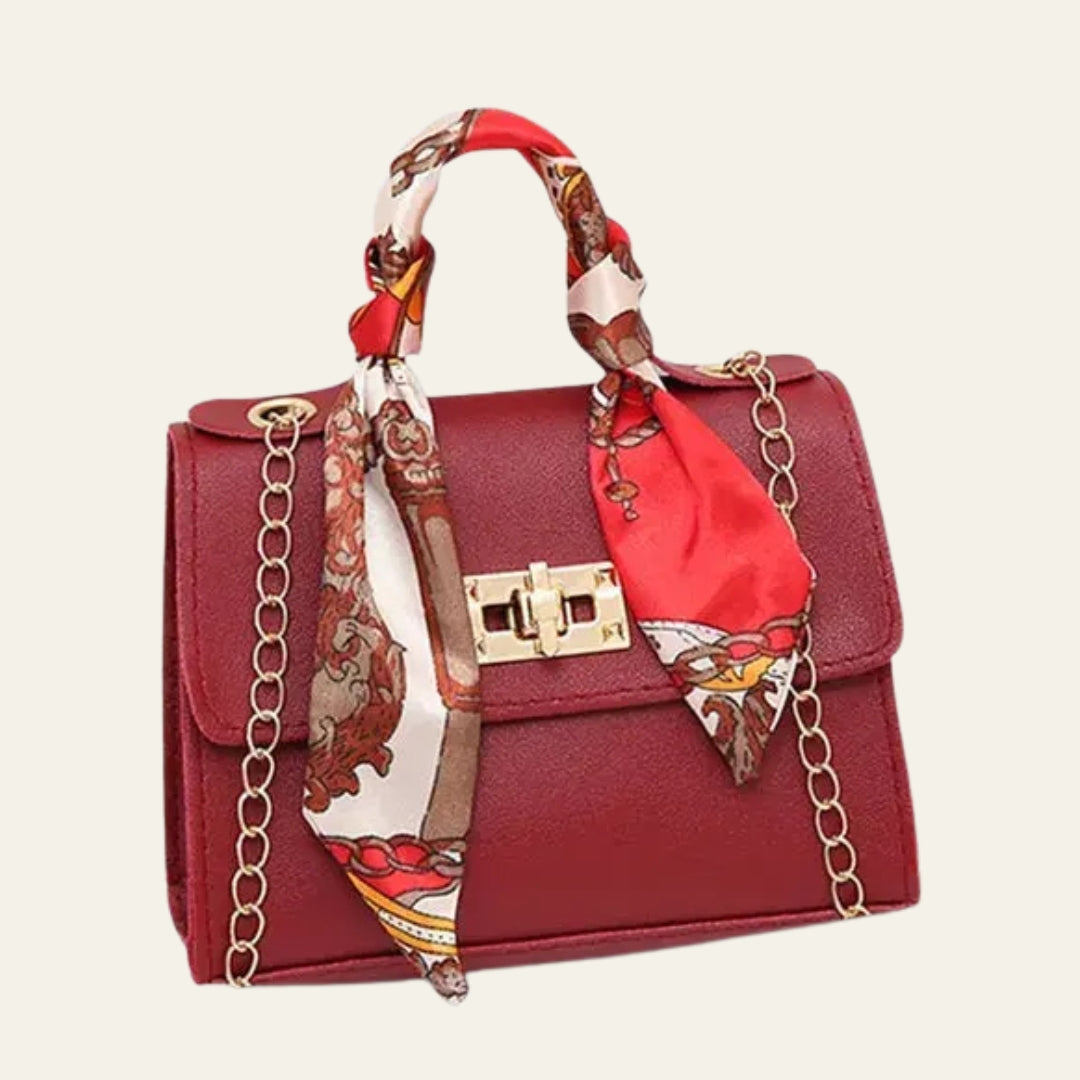 The Sorrento Scarf-Wrapped Top-Handle Mini Bag