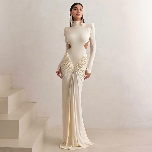 The Aurora Cutout-Draped Maxi Dress