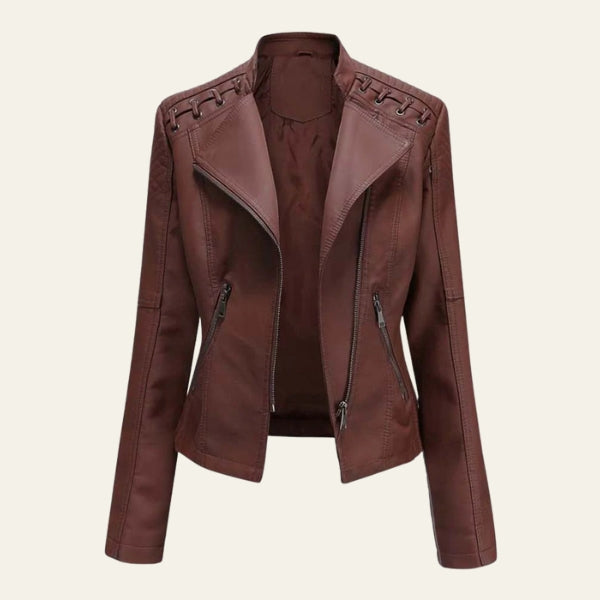The Amalfi Blush Leather Jacket