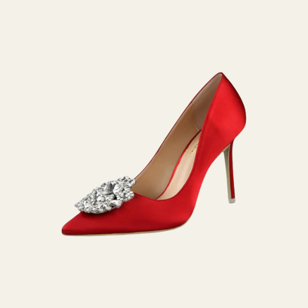 The Aurelia Crystal-Embellished Pointed-Toe Heels