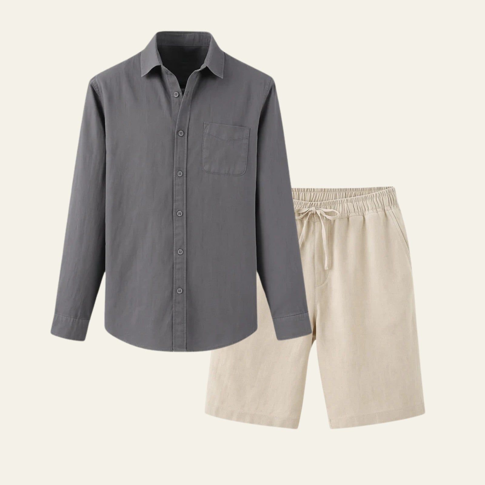 The Solstice Linen Set Beige