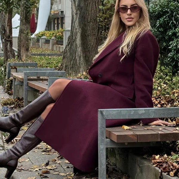 The Vienna Double-Breasted Long Coat