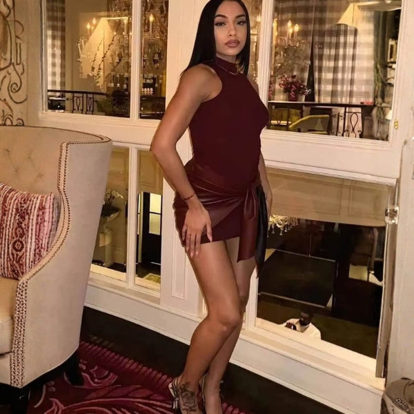 The Emilia Draped Mini Dress