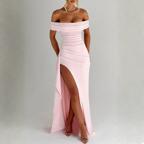 The Portofino Evening Off-Shoulder Maxi Dress