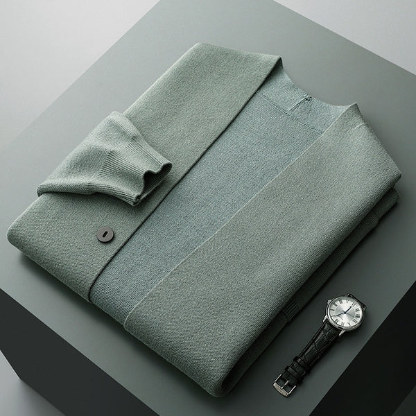 The Kyoto Stripe-Sleeve Knit Cardigan