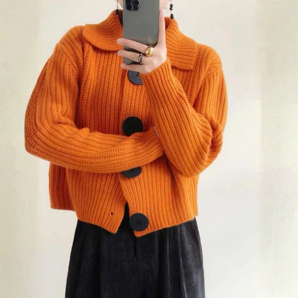 The Verona Oversized Button Knit Cardigan