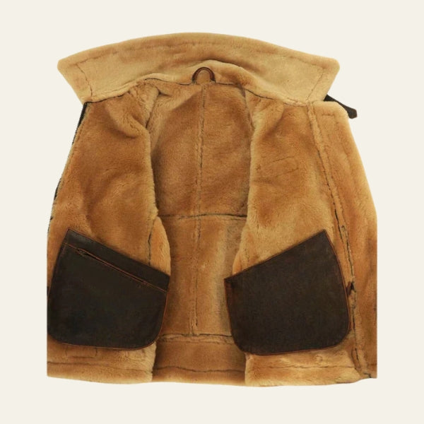 The Maverick Shearling-Collar Aviator Jacket