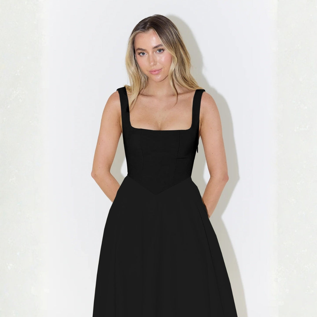 The Amalfi Square-Neck Midi Dress