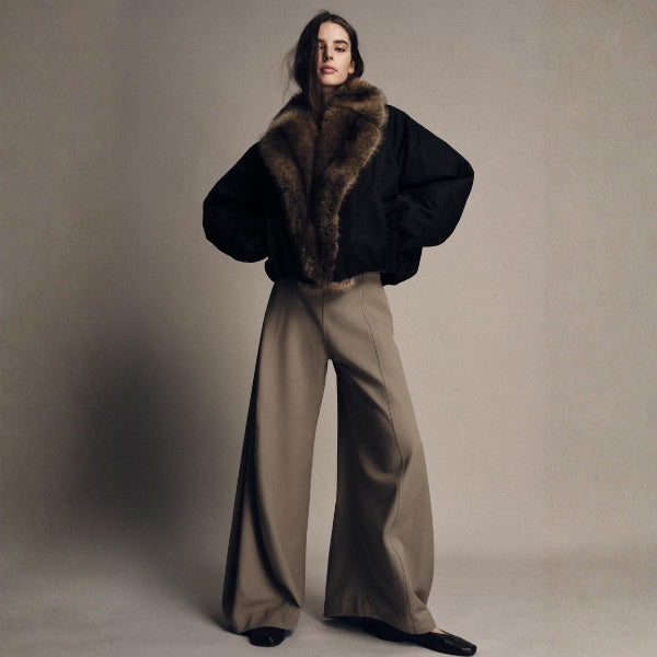 The Aspen Faux-Fur Collar Bomber Jacket