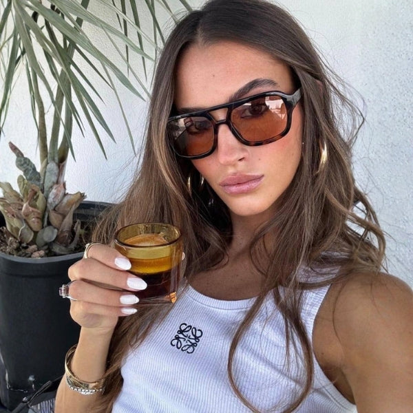 The Maya Tortoiseshell Square Sunglasses