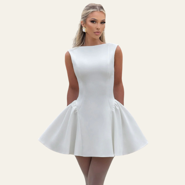 The Amalfi Red Cocktail Structured Mini Dress