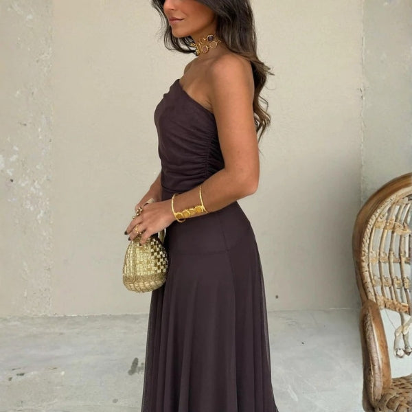 The Santorini Mesh Maxi Dress