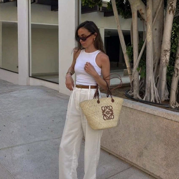 The Mallorca Logo-Detail Woven Tote