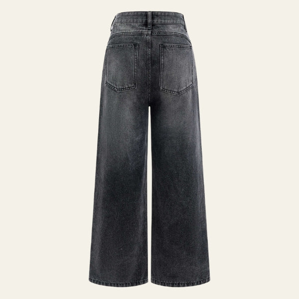 The Milan Distressed Wide-Leg Jeans