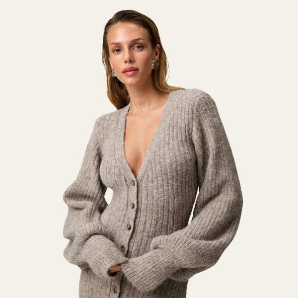 The Oslo Knit Cardigan Knit Maxi Dress