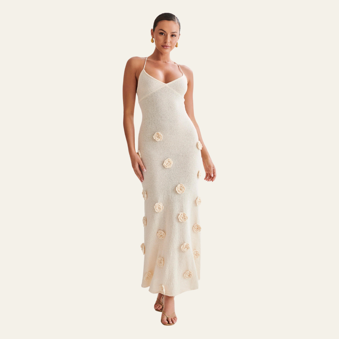 The Geneva Floral Knit Maxi Dress