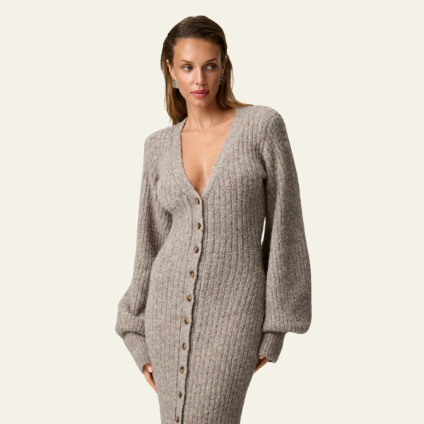 The Oslo Knit Cardigan Knit Maxi Dress