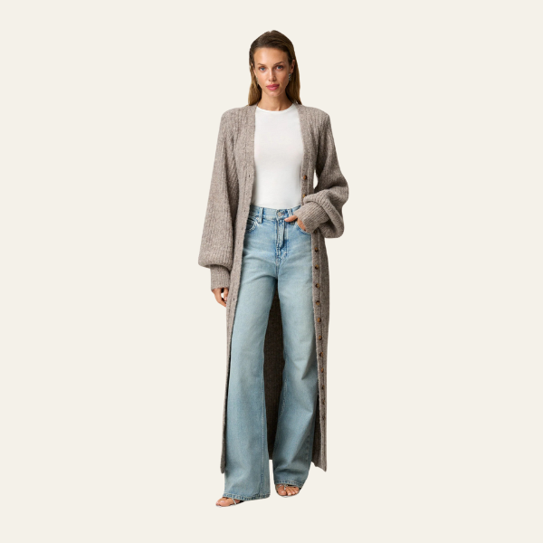 The Oslo Knit Cardigan Knit Maxi Dress