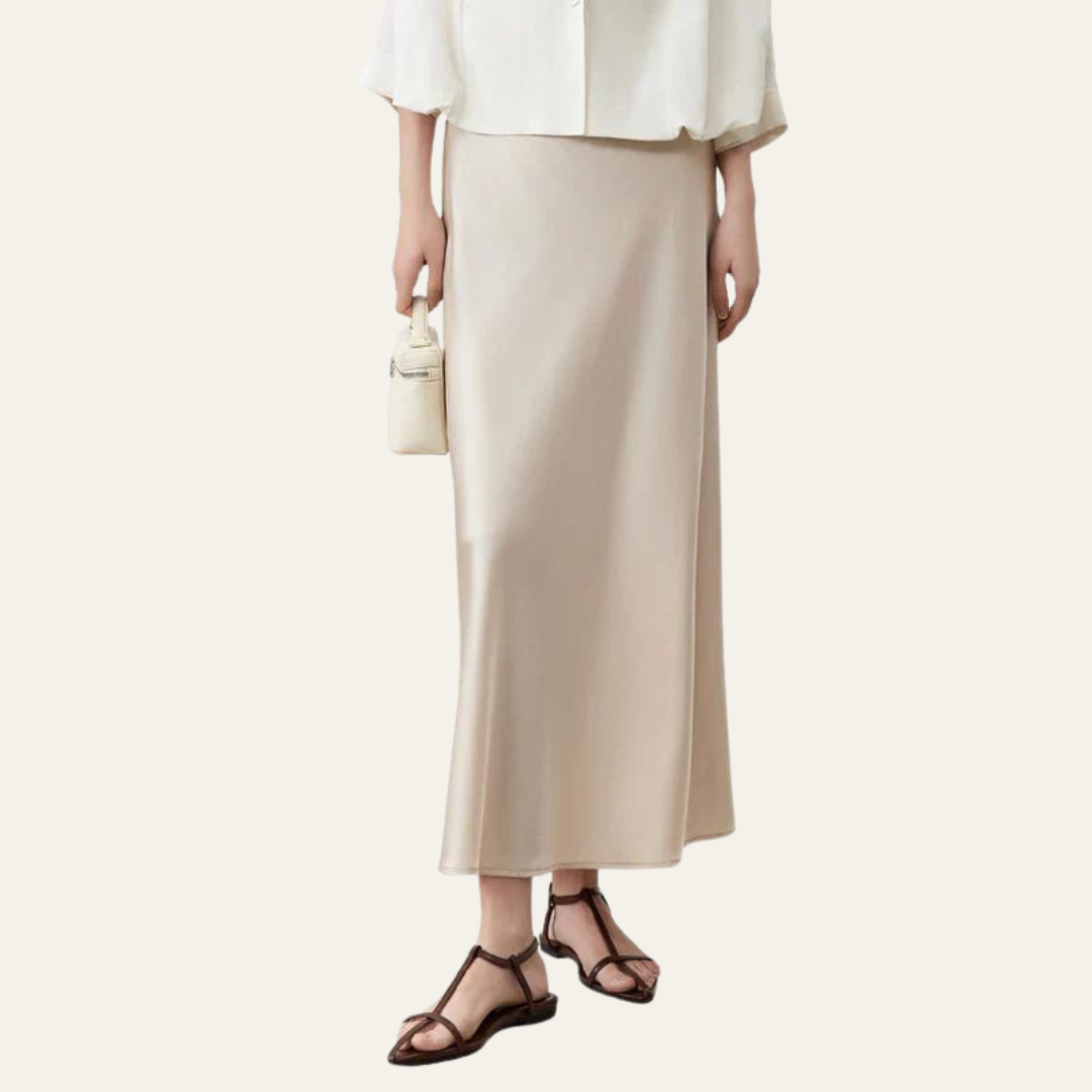 The Verona Silk Midi Skirt