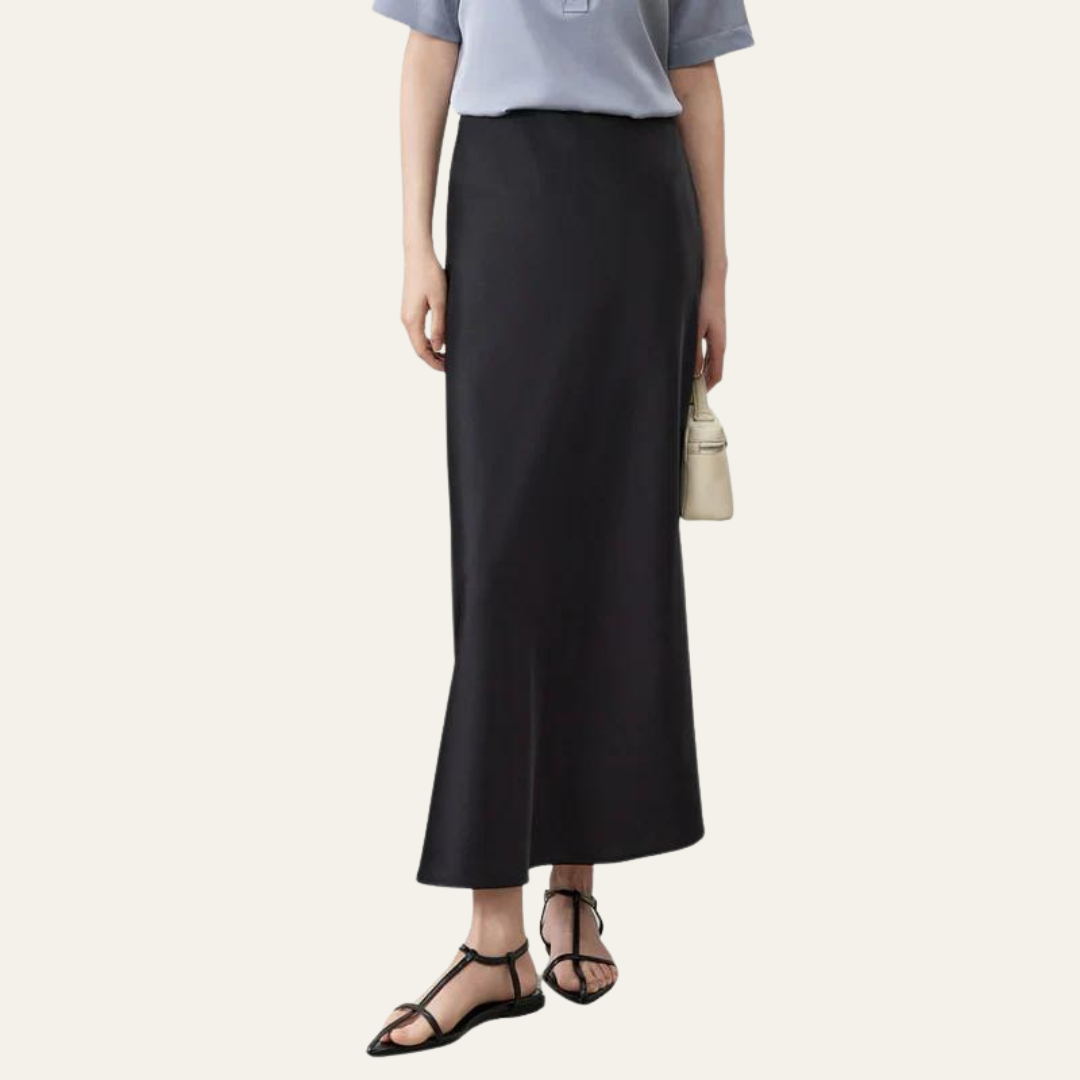 The Verona Silk Midi Skirt