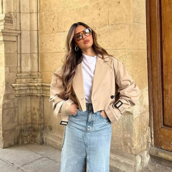 The Vienna Cropped Trench Jacket
