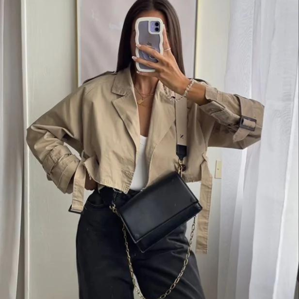 The Vienna Cropped Trench Jacket