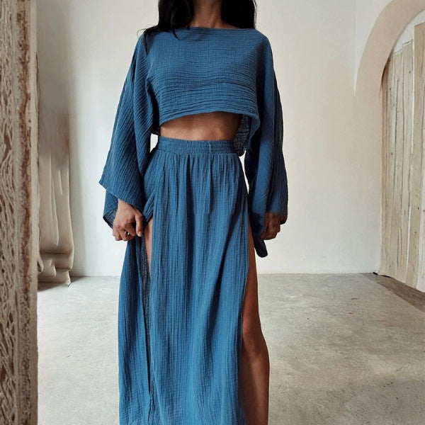 The Capri Textured Two-Piece Set