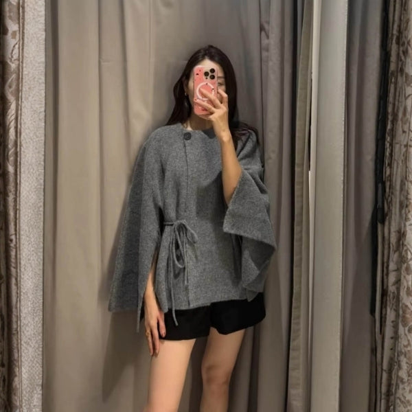 The Aspen Tie-Waist Batwing Cardigan
