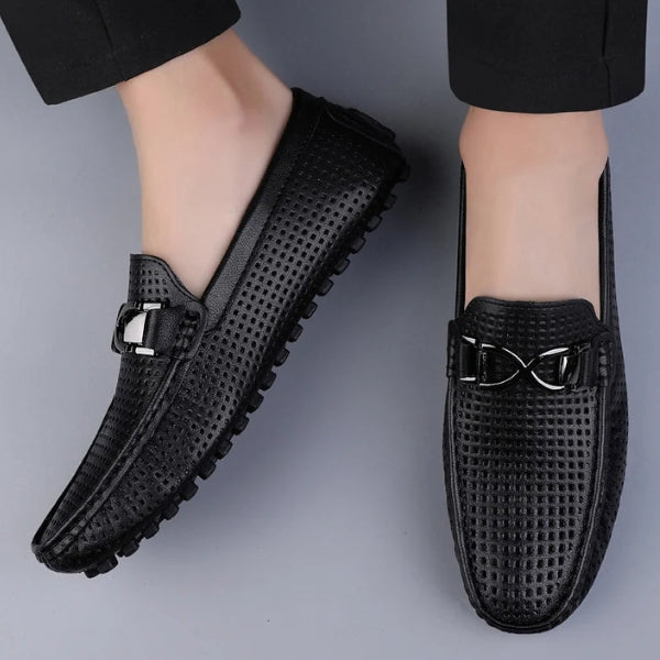 The Riviera Perforated Strap Loafers