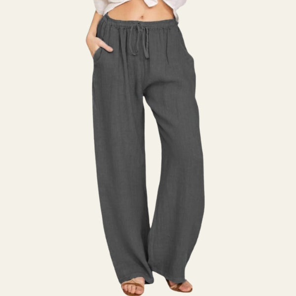 The Riviera Drawstring Wide-Leg Trousers