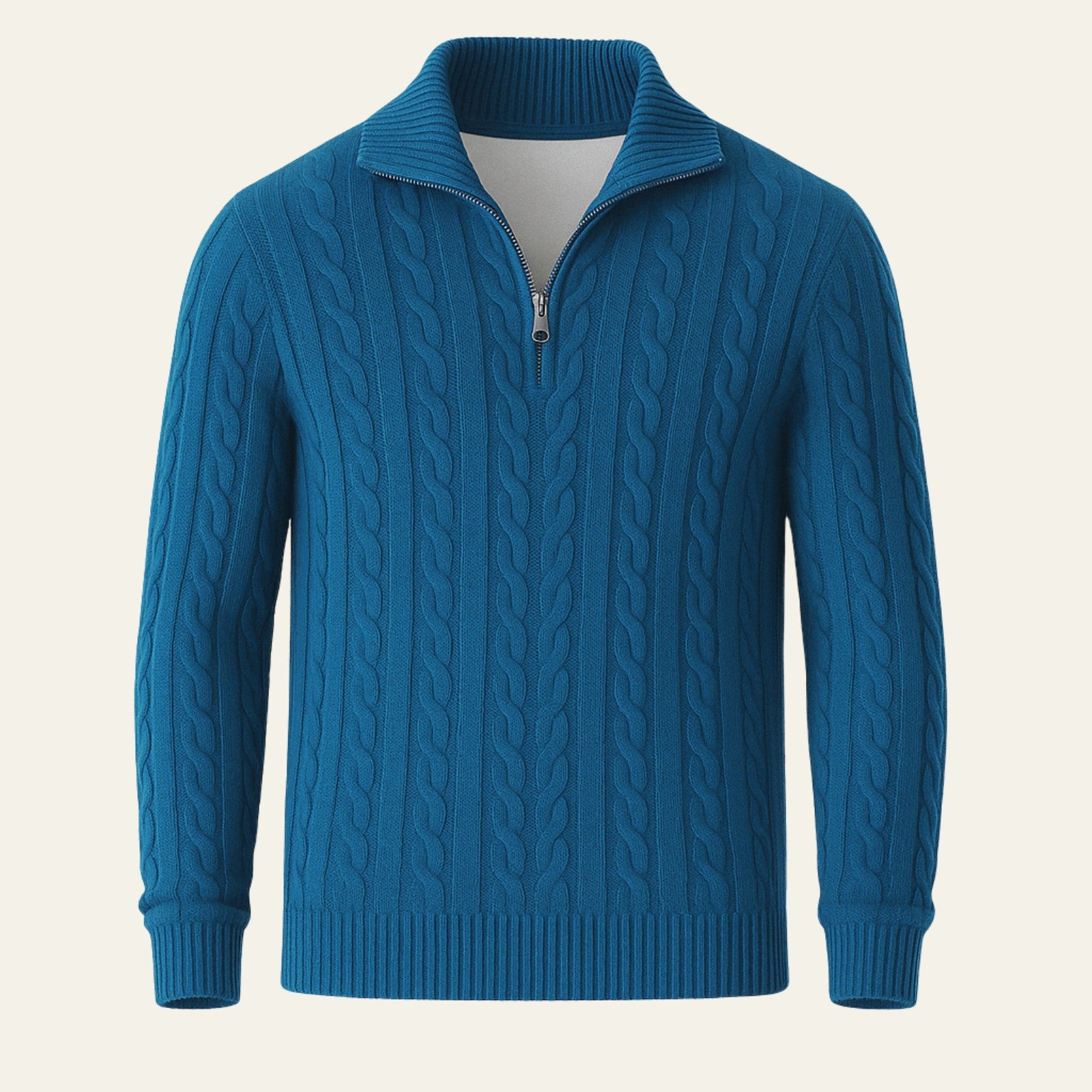 The Vienna Estate Zip Knit Sweater