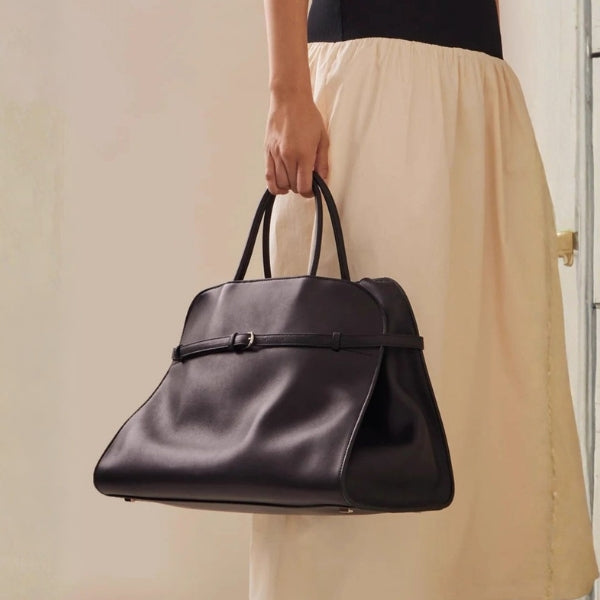 The Verona Belted Top-Handle Tote Bag