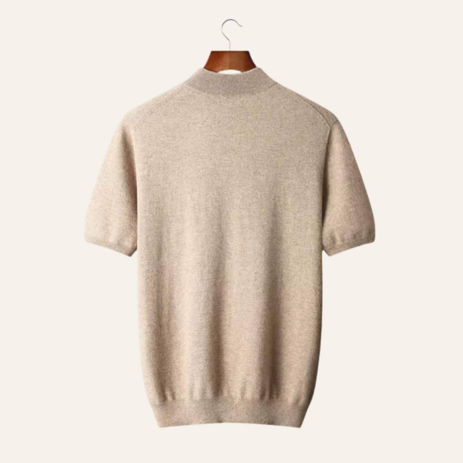 The Vienna Cashmere Mock Neck T-Shirt