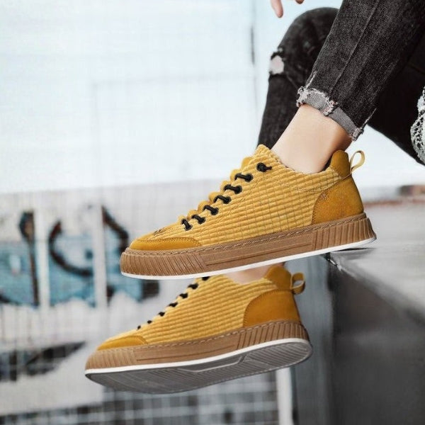 The Urban Textured-Lace Court Sneakers